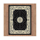Non Shedding Ruby Black Rug