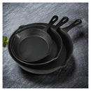 Non Stick Frying Pan Set 3Pcs Cast Iron Steak Skillet Bbq Cookware