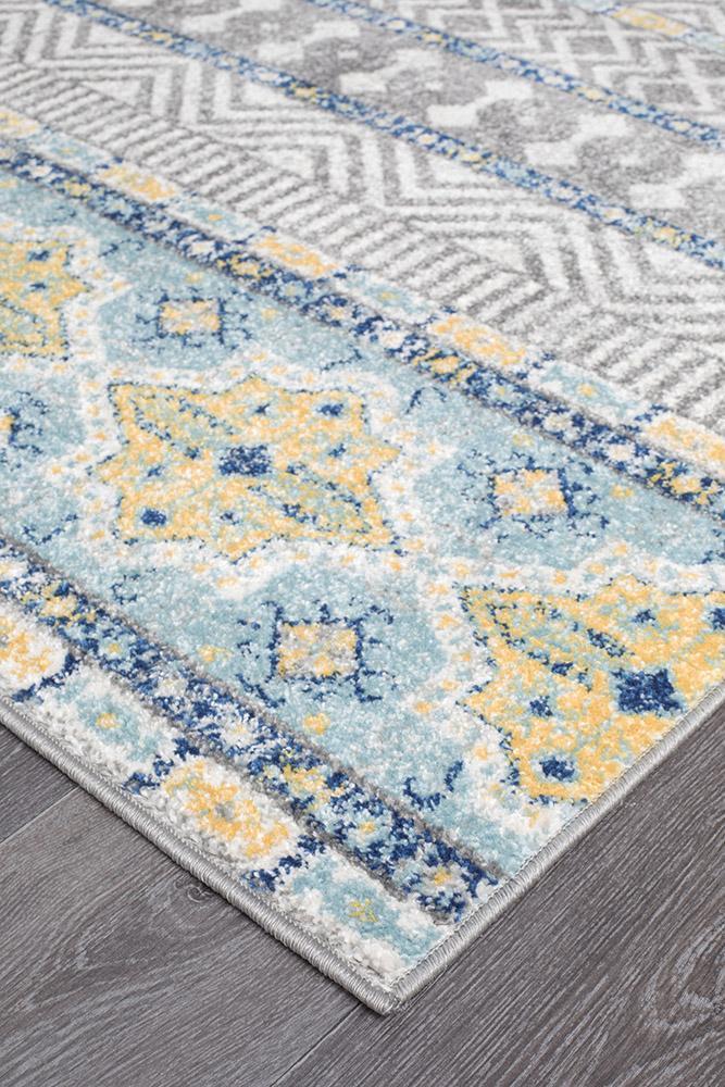 Oasis Sabrina Blue Tribal Rug