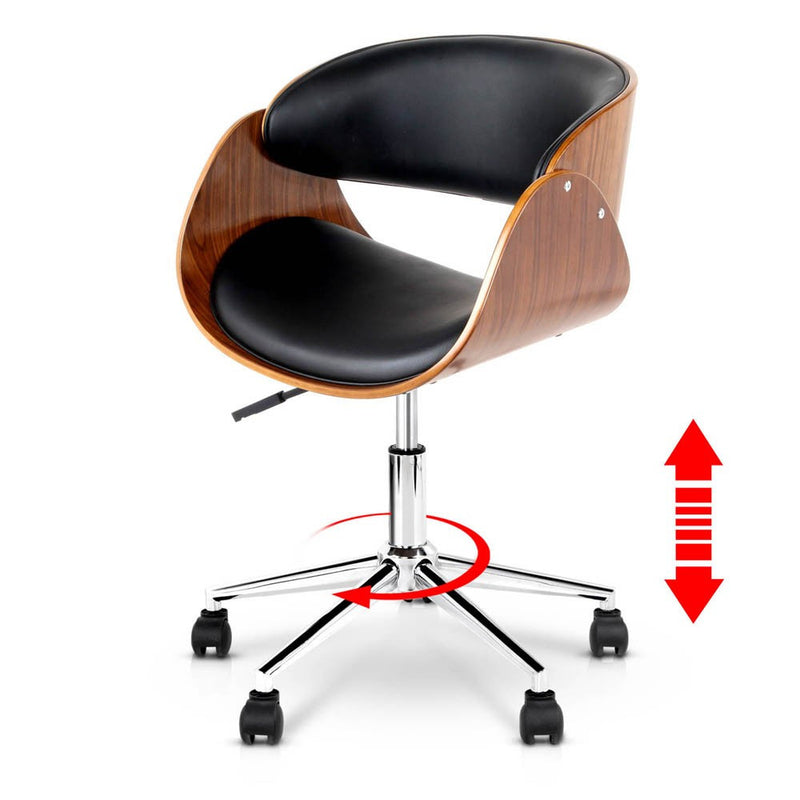 PU Leather Curved Office Chair