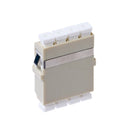 Lc Om1 Multimode Through Coupler Flangeless Quad Ceramic Sleeve Beige
