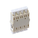 Lc Om1 Multimode Through Coupler Flangeless Quad Ceramic Sleeve Beige