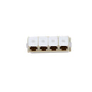 Lc Om1 Multimode Through Coupler Flangeless Quad Ceramic Sleeve Beige