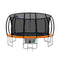 Orange 16ft Round Kids Trampoline With Basketball Hoop And Safety Net