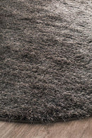 Oslo Round Shag Ash Brown Rug