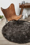 Oslo Round Shag Ash Brown Rug