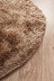 Oslo Round Shag Latte Rug
