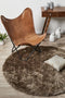 Oslo Round Shag Latte Rug