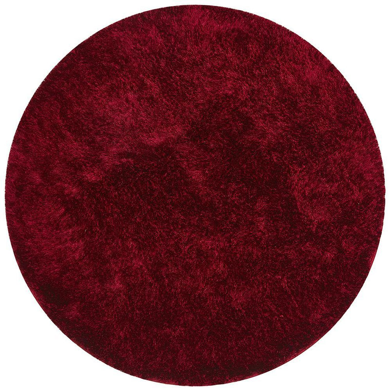 Oslo Round Shag Red Rug
