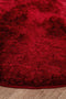 Oslo Round Shag Red Rug