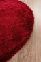 Oslo Round Shag Red Rug