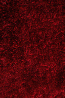 Oslo Round Shag Red Rug