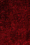 Oslo Round Shag Red Rug