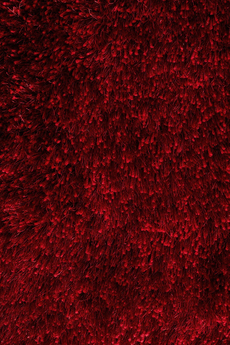 Oslo Round Shag Red Rug