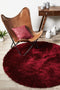 Oslo Round Shag Red Rug