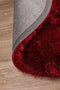 Oslo Round Shag Red Rug