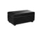 Faux Leather Storage Ottoman Large Black