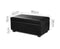 Faux Leather Storage Ottoman Large Black