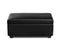 Faux Leather Storage Ottoman Large Black