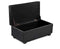 Faux Leather Storage Ottoman Large Black