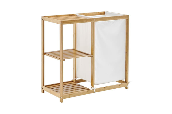 Ovela Bamboo Laundry Basket and Shelf