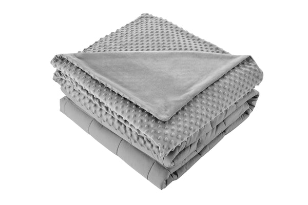 Ovela Mink Dot Weighted Cotton Blanket (9KG, Silver)