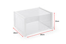 Ovela Set of 12 Click Shoe Storage Box (Large, Clear/White)