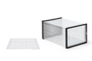 Ovela Set of 12 Click Shoe Storage Box (Medium, Clear/Black)