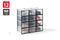 Ovela Set of 12 Click Shoe Storage Box (Medium, Clear/Black)