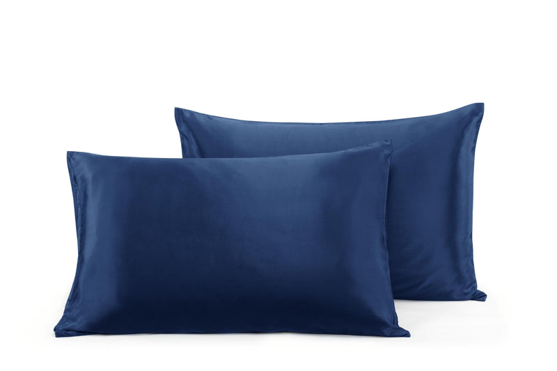 Ovela Set of 2 Mulberry Silk Pillowcases (Navy)