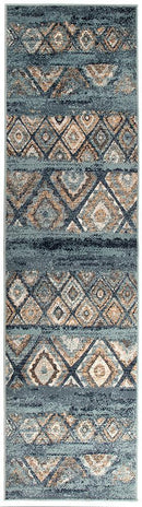 Oxford Mayfair Contrast Blue Rug