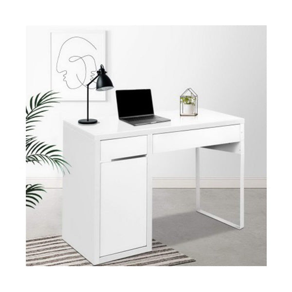 Office Study Computer Desk Cabinet - White