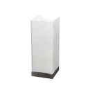 Paro Square On Off Touch Lamp Brushed Chrome And Matt Opal