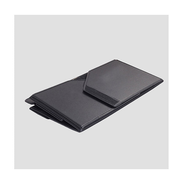 Leather Car Boot Foldable Organizer Box Black Medium