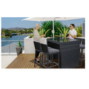 Outdoor Bar Set Rattan Patio Table Chairs Stools 4 Seaters