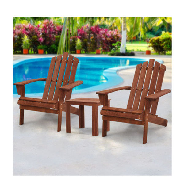 Outdoor Beach Chairs Sun Lounge Wooden Adirondack Patio Chair