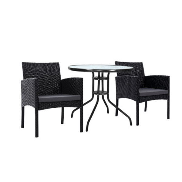 Outdoor Bistro Furniture Dining Chair Cushion Tea Coffee Bar Set