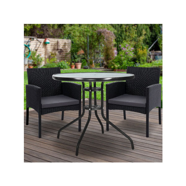 Outdoor Bistro Furniture Dining Chair Cushion Tea Coffee Bar Set