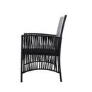 Outdoor Black Furniture Dining Chairs Wicker Garden Patio