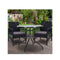 Outdoor Black Furniture Dining Chairs Wicker Garden Patio