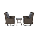 Outdoor Chairs Patio Furniture Lounge 3 Pcs Wicker Swivel Table Bistro