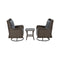 Outdoor Chairs Patio Furniture Lounge 3 Pcs Wicker Swivel Table Bistro
