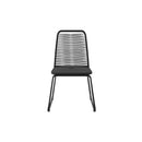 Outdoor Chairs 4 Pcs Black Poly Rattan