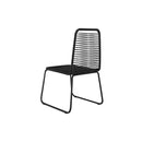 Outdoor Chairs 4 Pcs Black Poly Rattan