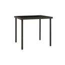 Outdoor Dining Table Anthracite 80 X 80 X 72 Cm Glass And Steel