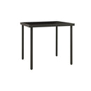 Outdoor Dining Table Anthracite 80 X 80 X 72 Cm Glass And Steel