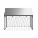 Outdoor Dog Kennel With Roof 200 X 100 X 150 Cm