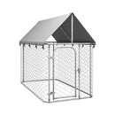 Outdoor Dog Kennel With Roof 200 X 100 X 150 Cm