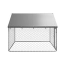 Outdoor Dog Kennel With Roof 200 X 200 X 150 Cm