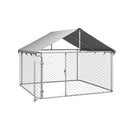 Outdoor Dog Kennel With Roof 200 X 200 X 150 Cm